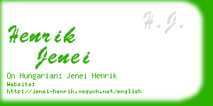 henrik jenei business card
